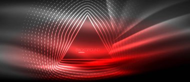 Neon parlayan dalga, sihirli enerji ve ışık arka plan. Duvar kağıdı şablonu, yüksek teknoloji gelecek kavramı