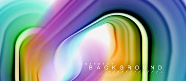 Gökkuşağı sıvı soyut girdap şekli, bükülmüş sıvı renkler tasarım, renkli mermer veya plastik dalgalı doku arka plan, çok renkli şablonu için iş veya teknoloji sunu veya web broşürü