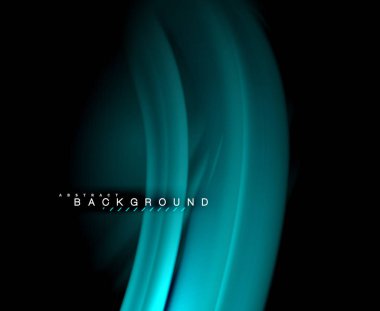 Neon parlayan dalga, sihirli enerji ve ışık arka plan. Vektör duvar kağıdı şablonu, illüstrasyon