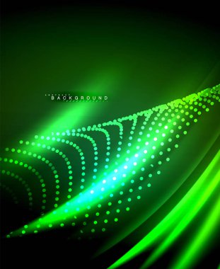 Neon parlayan techno hatları, yüksek teknoloji fütüristik arka plan şablonu kare şekilleri ile