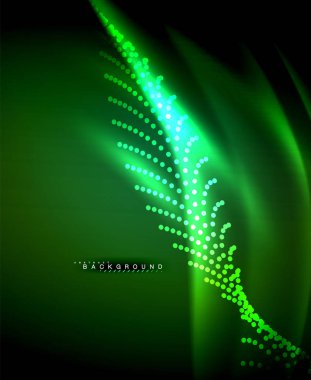 Neon parlayan techno hatları, yüksek teknoloji fütüristik arka plan şablonu kare şekilleri ile