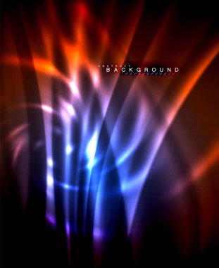 Neon parlayan techno hatları, yüksek teknoloji fütüristik arka plan şablonu kare şekilleri ile