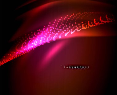 Neon parlayan techno hatları, yüksek teknoloji fütüristik arka plan şablonu kare şekilleri ile