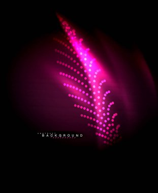 Neon parlayan techno hatları, yüksek teknoloji fütüristik arka plan şablonu kare şekilleri ile