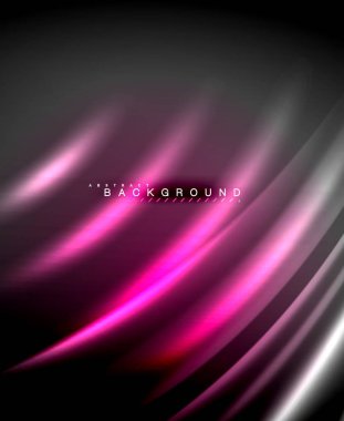 Neon parlayan techno hatları, yüksek teknoloji fütüristik arka plan şablonu kare şekilleri ile