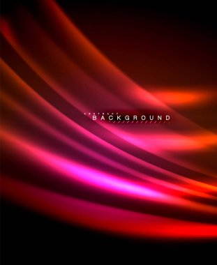 Neon parlayan techno hatları, yüksek teknoloji fütüristik arka plan şablonu kare şekilleri ile