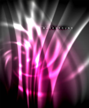 Neon parlayan techno hatları, yüksek teknoloji fütüristik arka plan şablonu kare şekilleri ile