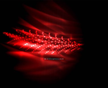 Neon parlayan techno hatları, yüksek teknoloji fütüristik arka plan şablonu kare şekilleri ile