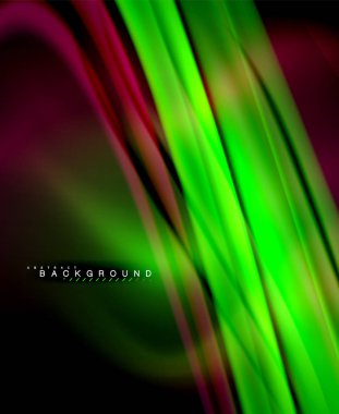 Neon holografik sıvı renkli dalga web, duvar kağıdı, desen, doku ve arka plan için