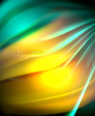 Neon holografik sıvı renkli dalga web, duvar kağıdı, desen, doku ve arka plan için