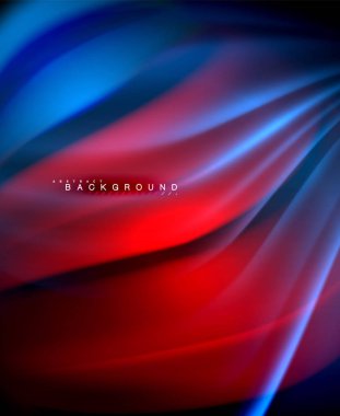 Neon holografik sıvı renkli dalga web, duvar kağıdı, desen, doku ve arka plan için