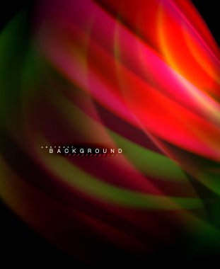 Neon holografik sıvı renkli dalga web, duvar kağıdı, desen, doku ve arka plan için