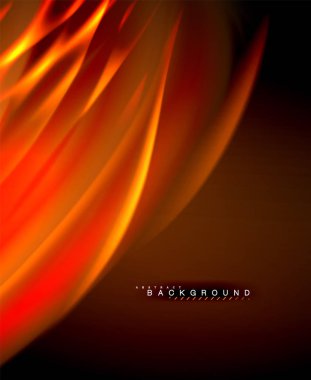 Neon parlayan dalga, sihirli enerji ve ışık arka plan. Vektör duvar kağıdı şablonu