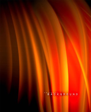 Neon parlayan dalga, sihirli enerji ve ışık arka plan. Vektör duvar kağıdı şablonu