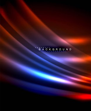 Neon parlayan techno hatları, yüksek teknoloji fütüristik arka plan şablonu kare şekilleri ile