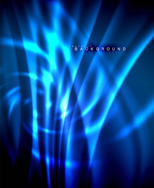 Neon parlayan techno hatları, yüksek teknoloji fütüristik arka plan şablonu kare şekilleri ile