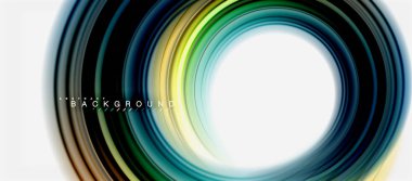 Gökkuşağı sıvı soyut girdap şekli, bükülmüş sıvı renkler tasarım, renkli mermer veya plastik dalgalı doku arka plan, çok renkli şablonu için iş veya teknoloji sunu veya web broşürü