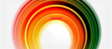 Gökkuşağı sıvı renkli arka plan - girdap ve daireler, bükülmüş sıvı renkler, renkli mermer veya plastik dalgalı doku zemin, çok renkli şablonu için iş veya teknoloji