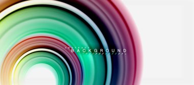 Gökkuşağı sıvı renkli arka plan - girdap ve daireler, bükülmüş sıvı renkler, renkli mermer veya plastik dalgalı doku zemin, çok renkli şablonu için iş veya teknoloji