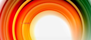 Gökkuşağı sıvı renkli arka plan - girdap ve daireler, bükülmüş sıvı renkler, renkli mermer veya plastik dalgalı doku zemin, çok renkli şablonu için iş veya teknoloji