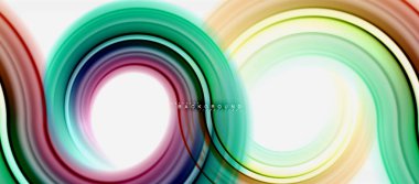 Gökkuşağı sıvı renkli arka plan - girdap ve daireler, bükülmüş sıvı renkler, renkli mermer veya plastik dalgalı doku zemin, çok renkli şablonu için iş veya teknoloji