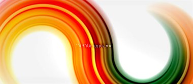 Gökkuşağı sıvı renkli arka plan - girdap ve daireler, bükülmüş sıvı renkler, renkli mermer veya plastik dalgalı doku zemin, çok renkli şablonu için iş veya teknoloji