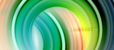 Gökkuşağı sıvı renkli arka plan - girdap ve daireler, bükülmüş sıvı renkler, renkli mermer veya plastik dalgalı doku zemin, çok renkli şablonu için iş veya teknoloji