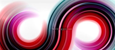 Gökkuşağı sıvı renkli arka plan - girdap ve daireler, bükülmüş sıvı renkler, renkli mermer veya plastik dalgalı doku zemin, çok renkli şablonu için iş veya teknoloji