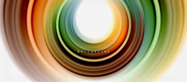 Gökkuşağı sıvı renkli arka plan - girdap ve daireler, bükülmüş sıvı renkler, renkli mermer veya plastik dalgalı doku zemin, çok renkli şablonu için iş veya teknoloji