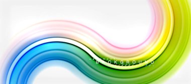 Gökkuşağı sıvı renkli arka plan - girdap ve daireler, bükülmüş sıvı renkler, renkli mermer veya plastik dalgalı doku zemin, çok renkli şablonu için iş veya teknoloji