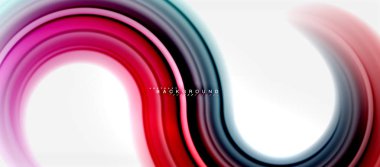 Gökkuşağı sıvı renkli arka plan - girdap ve daireler, bükülmüş sıvı renkler, renkli mermer veya plastik dalgalı doku zemin, çok renkli şablonu için iş veya teknoloji