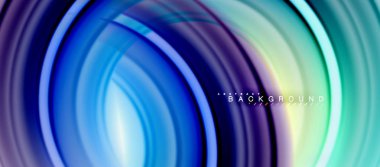 Gökkuşağı sıvı renkli arka plan - girdap ve daireler, bükülmüş sıvı renkler, renkli mermer veya plastik dalgalı doku zemin, çok renkli şablonu için iş veya teknoloji