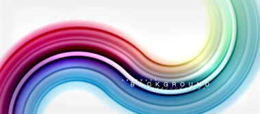 Gökkuşağı sıvı renkli arka plan - girdap ve daireler, bükülmüş sıvı renkler, renkli mermer veya plastik dalgalı doku zemin, çok renkli şablonu için iş veya teknoloji