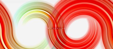 Gökkuşağı sıvı renkli arka plan - girdap ve daireler, bükülmüş sıvı renkler, renkli mermer veya plastik dalgalı doku zemin, çok renkli şablonu için iş veya teknoloji