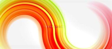 Gökkuşağı sıvı renkli arka plan - girdap ve daireler, bükülmüş sıvı renkler, renkli mermer veya plastik dalgalı doku zemin, çok renkli şablonu için iş veya teknoloji