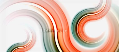 Gökkuşağı sıvı renkli arka plan - girdap ve daireler, bükülmüş sıvı renkler, renkli mermer veya plastik dalgalı doku zemin, çok renkli şablonu için iş veya teknoloji