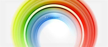 Gökkuşağı sıvı renkli arka plan - girdap ve daireler, bükülmüş sıvı renkler, renkli mermer veya plastik dalgalı doku zemin, çok renkli şablonu için iş veya teknoloji