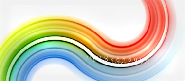 Gökkuşağı sıvı renkli arka plan - girdap ve daireler, bükülmüş sıvı renkler, renkli mermer veya plastik dalgalı doku zemin, çok renkli şablonu için iş veya teknoloji