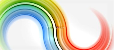 Gökkuşağı sıvı renkli arka plan - girdap ve daireler, bükülmüş sıvı renkler, renkli mermer veya plastik dalgalı doku zemin, çok renkli şablonu için iş veya teknoloji