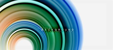 Gökkuşağı sıvı renkli arka plan - girdap ve daireler, bükülmüş sıvı renkler, renkli mermer veya plastik dalgalı doku zemin, çok renkli şablonu için iş veya teknoloji