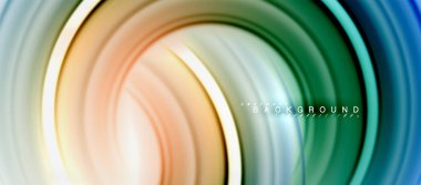 Gökkuşağı sıvı renkli arka plan - girdap ve daireler, bükülmüş sıvı renkler, renkli mermer veya plastik dalgalı doku zemin, çok renkli şablonu için iş veya teknoloji