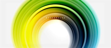 Gökkuşağı sıvı renkli arka plan - girdap ve daireler, bükülmüş sıvı renkler, renkli mermer veya plastik dalgalı doku zemin, çok renkli şablonu için iş veya teknoloji