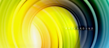 Gökkuşağı sıvı renkli arka plan - girdap ve daireler, bükülmüş sıvı renkler, renkli mermer veya plastik dalgalı doku zemin, çok renkli şablonu için iş veya teknoloji