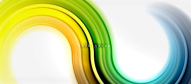 Gökkuşağı sıvı renkli arka plan - girdap ve daireler, bükülmüş sıvı renkler, renkli mermer veya plastik dalgalı doku zemin, çok renkli şablonu için iş veya teknoloji