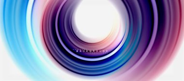 Gökkuşağı sıvı renkli arka plan - girdap ve daireler, bükülmüş sıvı renkler, renkli mermer veya plastik dalgalı doku zemin, çok renkli şablonu için iş veya teknoloji