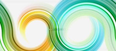 Gökkuşağı sıvı renkli arka plan - girdap ve daireler, bükülmüş sıvı renkler, renkli mermer veya plastik dalgalı doku zemin, çok renkli şablonu için iş veya teknoloji