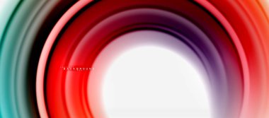 Gökkuşağı sıvı renkli arka plan - girdap ve daireler, bükülmüş sıvı renkler, renkli mermer veya plastik dalgalı doku zemin, çok renkli şablonu için iş veya teknoloji