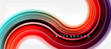 Gökkuşağı sıvı renkli arka plan - girdap ve daireler, bükülmüş sıvı renkler, renkli mermer veya plastik dalgalı doku zemin, çok renkli şablonu için iş veya teknoloji