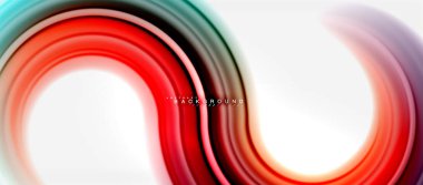 Gökkuşağı sıvı renkli arka plan - girdap ve daireler, bükülmüş sıvı renkler, renkli mermer veya plastik dalgalı doku zemin, çok renkli şablonu için iş veya teknoloji