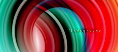 Gökkuşağı sıvı renkli arka plan - girdap ve daireler, bükülmüş sıvı renkler, renkli mermer veya plastik dalgalı doku zemin, çok renkli şablonu için iş veya teknoloji
